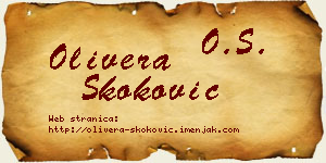 Olivera Skoković vizit kartica